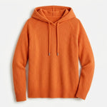 Drawstring Hood Knit Pullover in Relaxed Fit