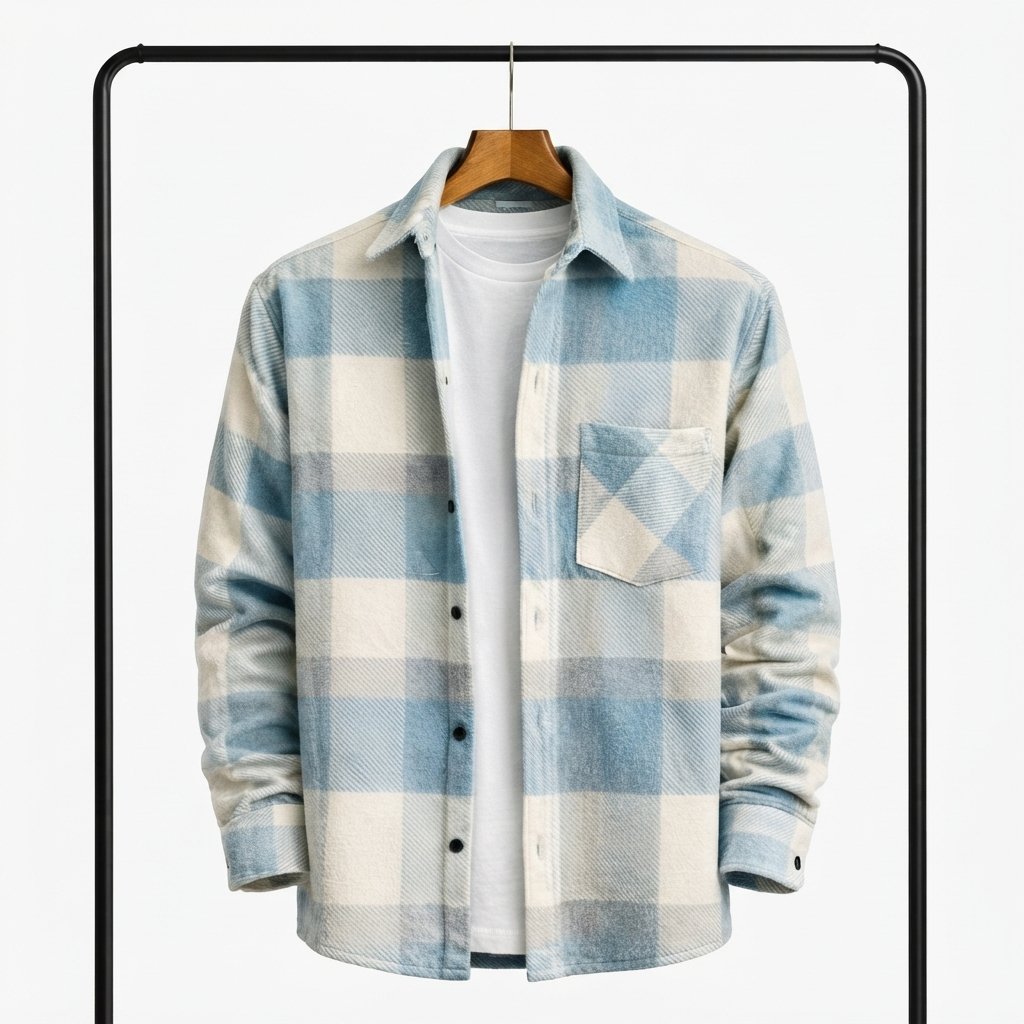 Men's Checked Flannel Overshirt – Relaxed Fit