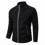 Men's Full-Zip Mock Neck Knit Cardigan Sweater