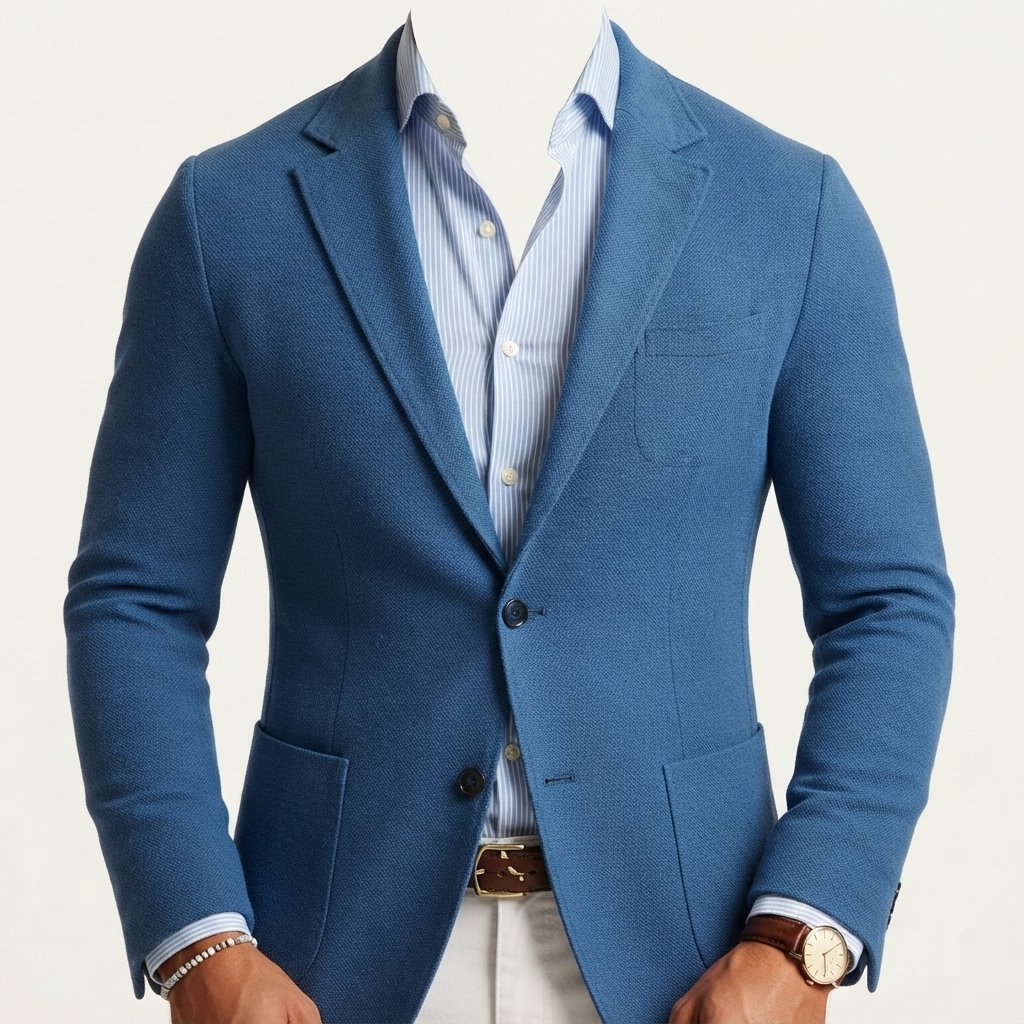 Men's Knit Blazer – Smart Casual Tailored Jacket