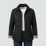Women's Quilted Jacket – Lightweight Button-Front Coat