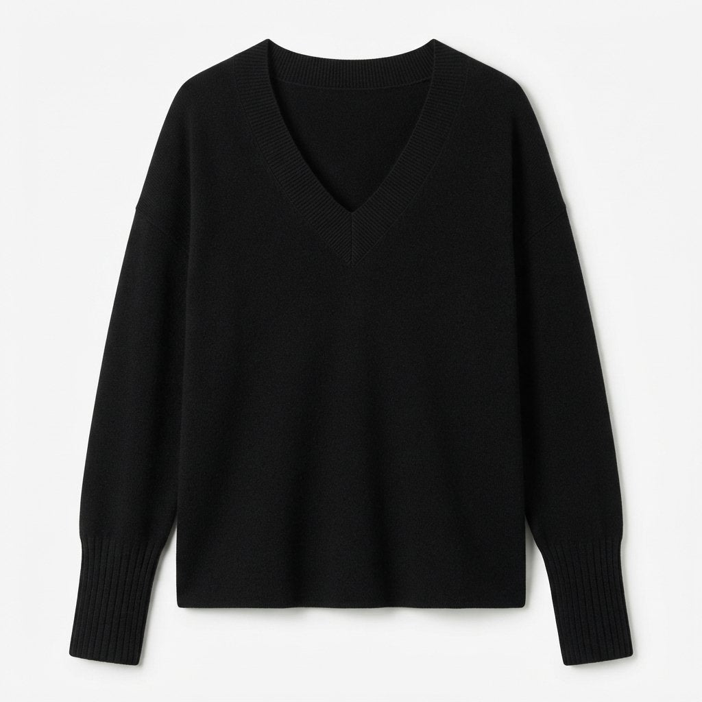 Women's V-Neck Cashmere Jumper, Regular Fit