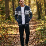 Men's Fleece-Lined Nordic Zip Cardigan