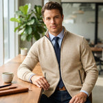 Men's Full-Zip Knit Cardigan – Smart Casual Sweater Jacket