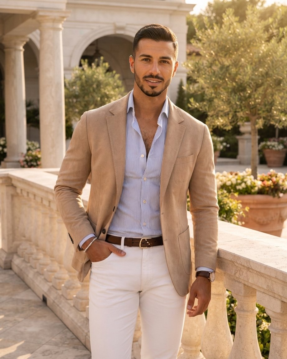 Men's Knit Blazer – Smart Casual Tailored Jacket