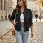 Quilted Bomber Jacket – Lightweight Zip-Up
