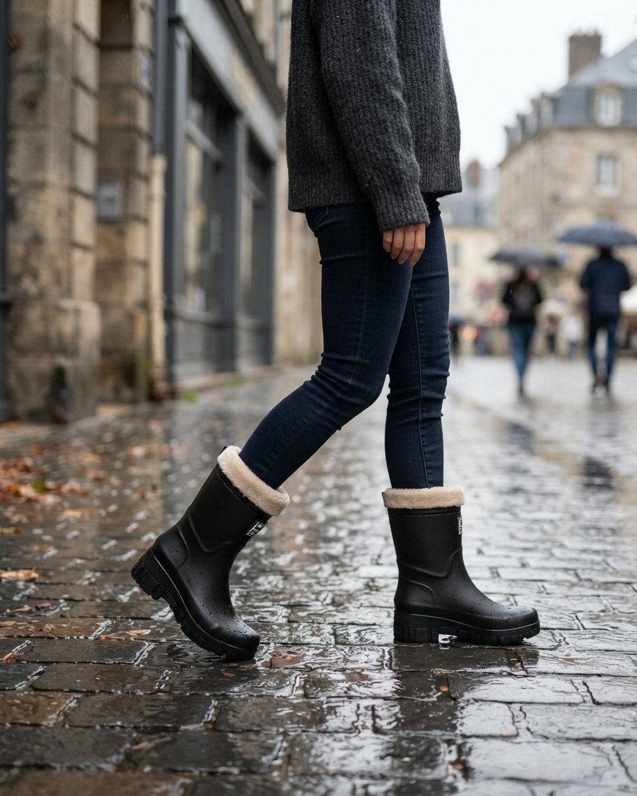 Waterproof Winter Boots with Fleece Lining, Mid-Calf