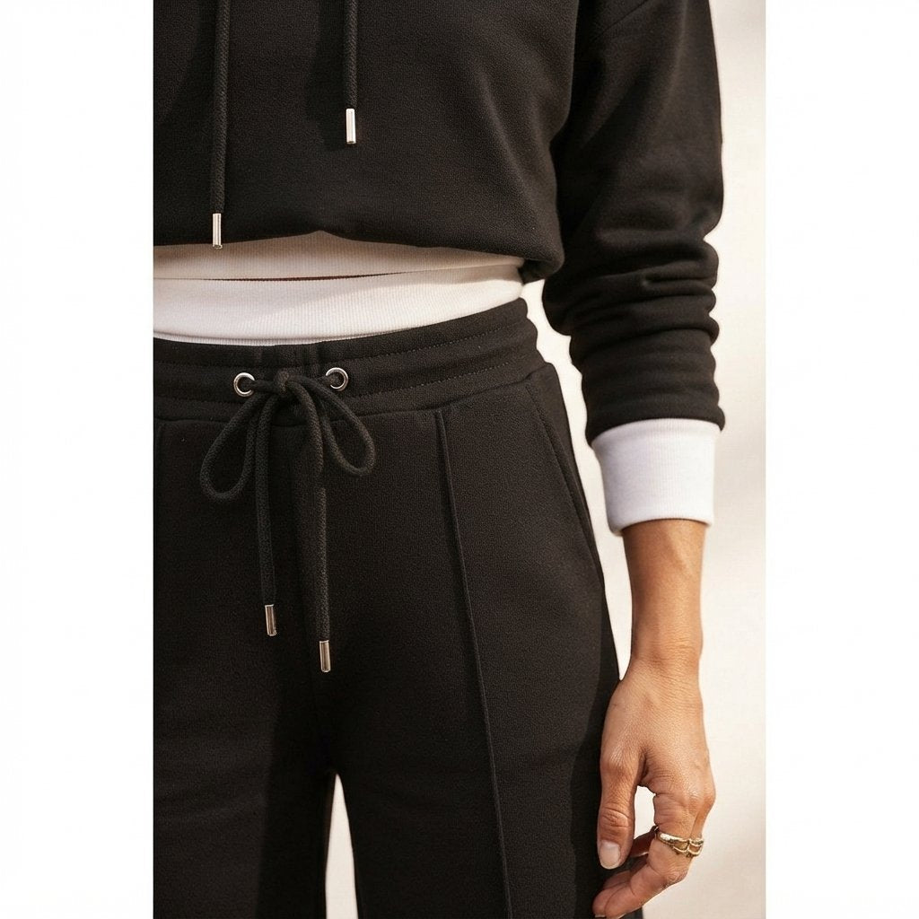 Hoodie & Wide-Leg Trousers Two-Piece Loungewear Set