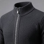Men's Full-Zip Mock Neck Knit Cardigan Sweater