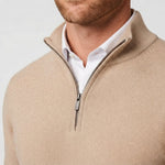 Men's Half-Zip Knit Pullover with Stand Collar