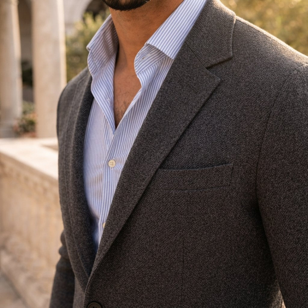 Men's Knit Blazer – Smart Casual Tailored Jacket