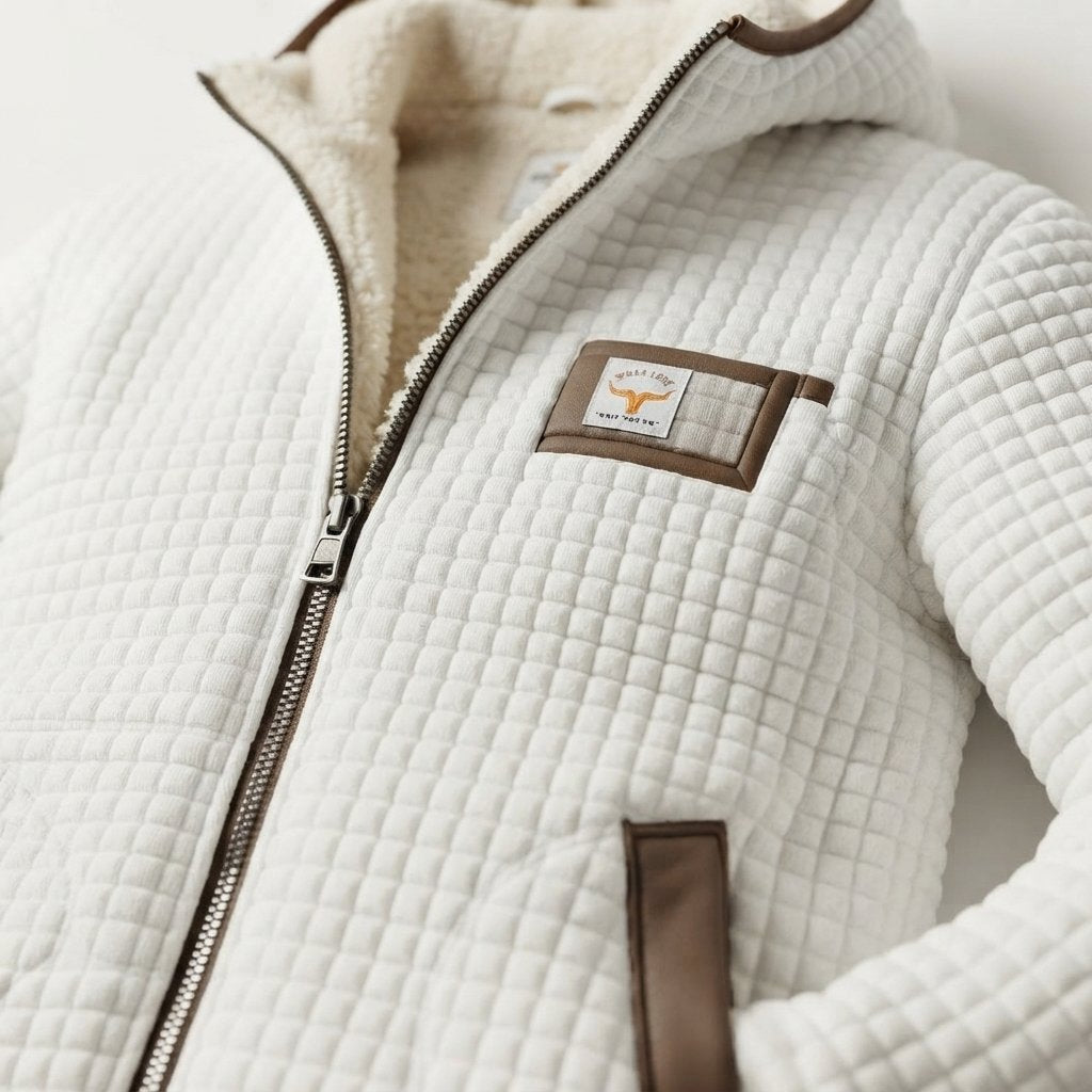 Men's Quilted Sherpa-Lined Hooded Winter Jacket