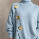 Turtleneck Sweater and Wide-Leg Trousers Knit Set