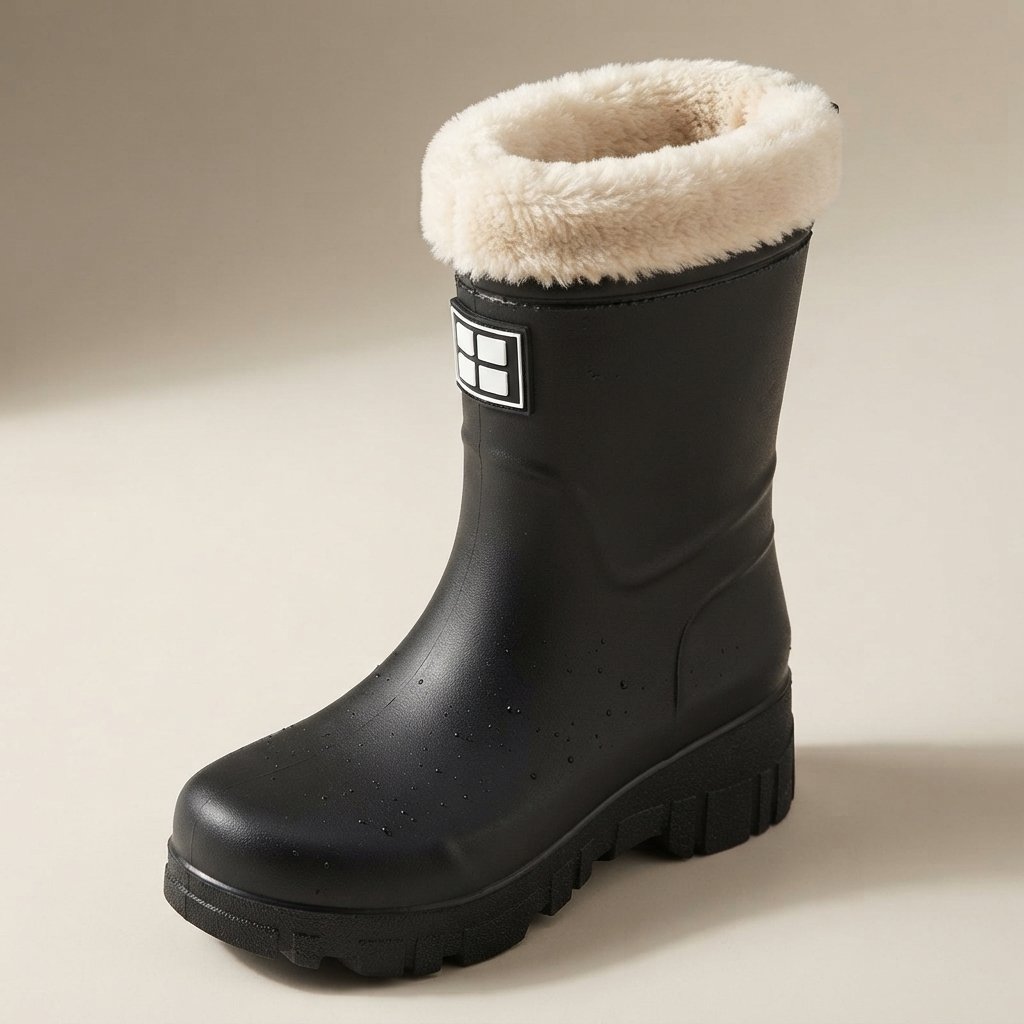 Waterproof Winter Boots with Fleece Lining, Mid-Calf
