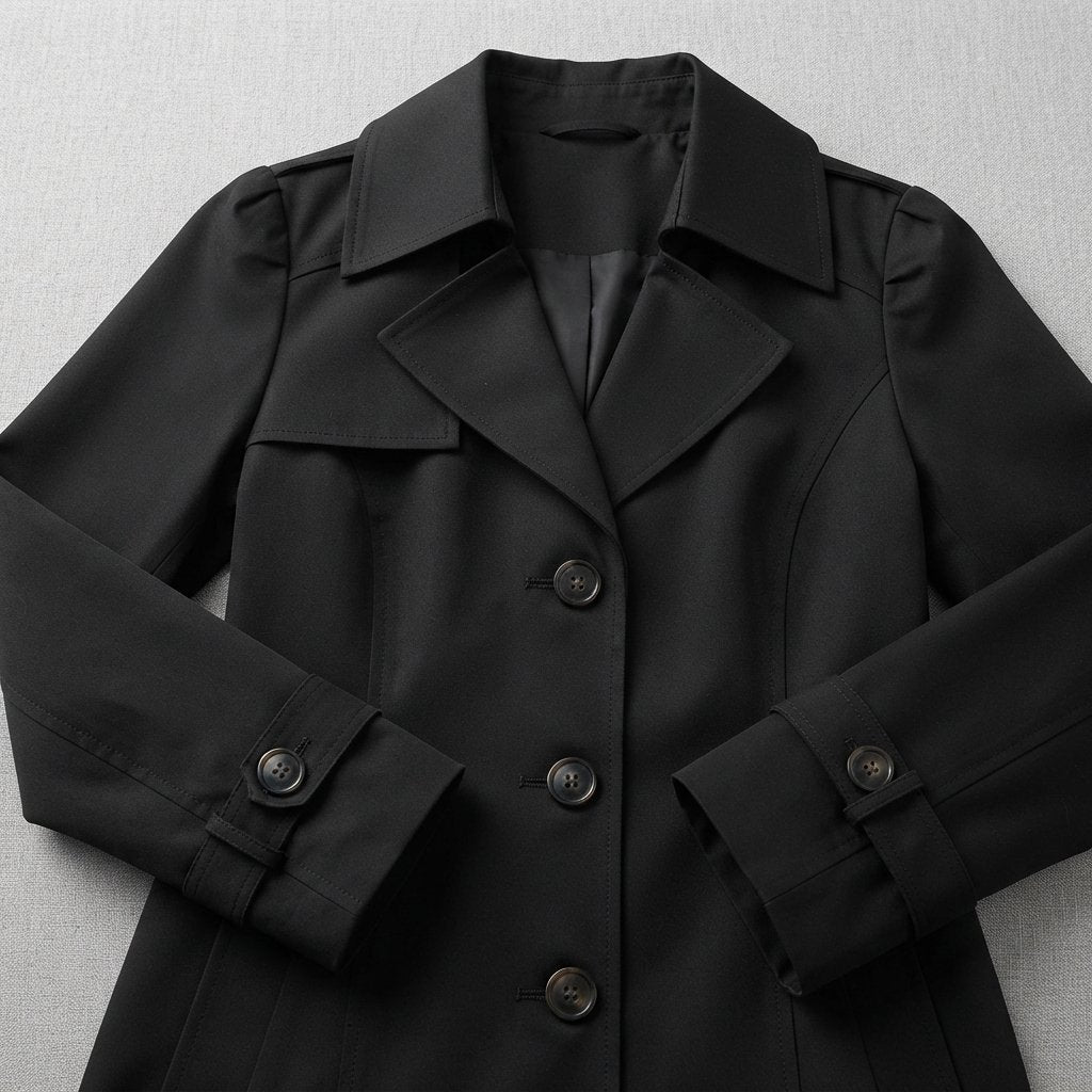 Women's Classic Lapel Trench Coat, Mid-Length Tailored Fit