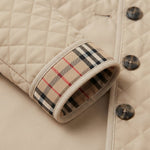 Women's Quilted Jacket with Collar and Button Front