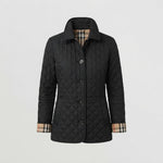 Women's Quilted Jacket – Lightweight Button-Front Coat — Black