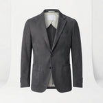 Men's Knit Blazer – Smart Casual Tailored Jacket — Dark Grey