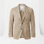 Men's Knit Blazer – Smart Casual Tailored Jacket — Beige