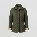 Women's Quilted Jacket – Lightweight Button-Front Coat — Green