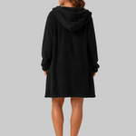 Women’s Plush Pyjama Set with Camisole, Shorts and Hooded Robe — view 6