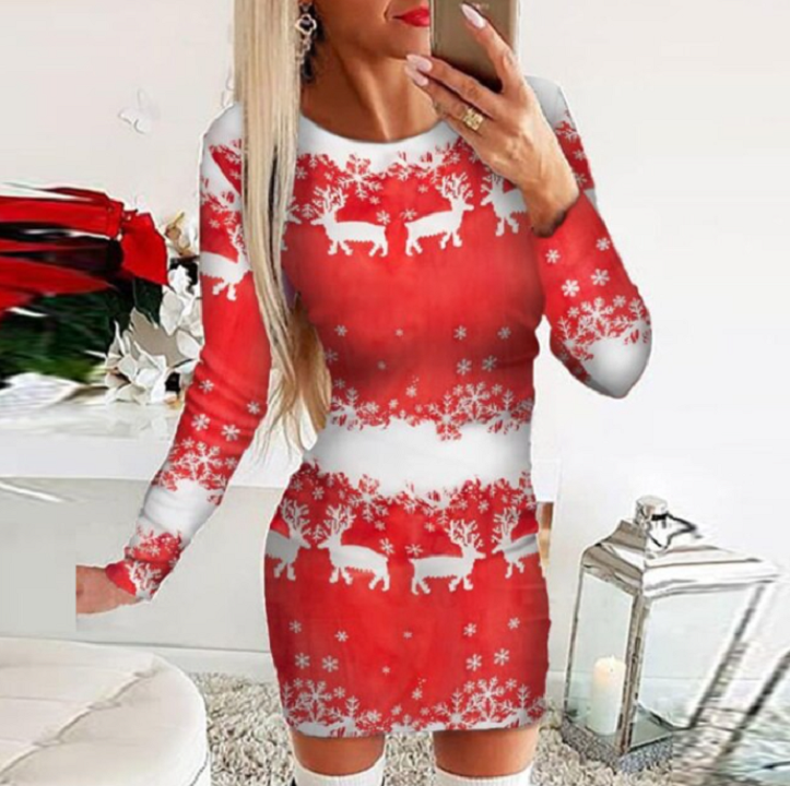 Long-Sleeve Stretch Mini Dress — view 2