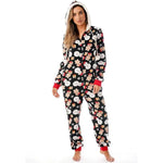 Women’s Hooded Christmas Onesie with Santa Print — view 3
