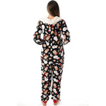 Women’s Hooded Christmas Onesie with Santa Print — view 4