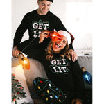 Men’s Holiday Pyjama Set with ‘Get Lit’ Graphic — view 3