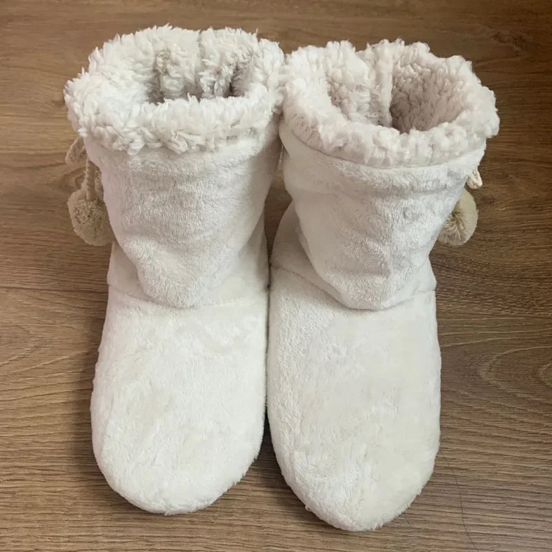 Women’s Pom-Pom Slipper Boots with Fold-Over Cuffs — view 1