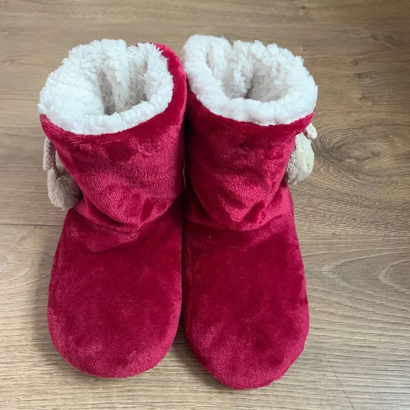 Women’s Pom-Pom Slipper Boots with Fold-Over Cuffs — view 3