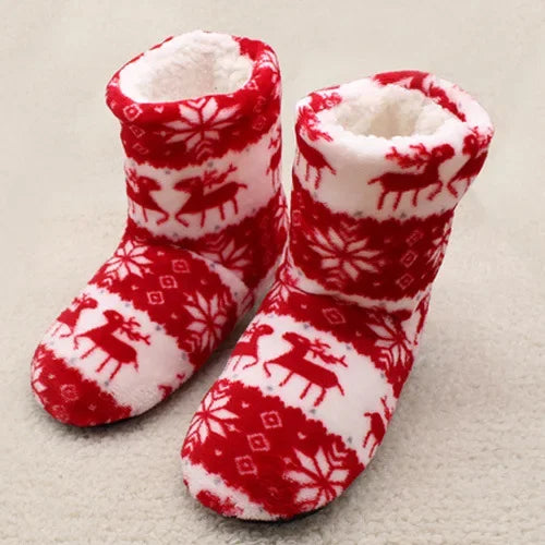 Women’s Festive Fold-Over Slipper Boots — view 3