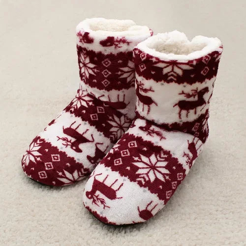 Women’s Festive Fold-Over Slipper Boots — view 5