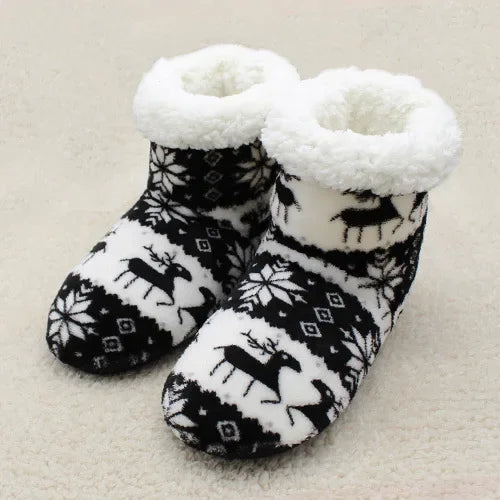 Women’s Festive Fold-Over Slipper Boots — view 7