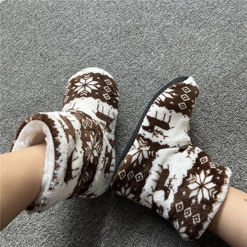 Women’s Festive Fold-Over Slipper Boots — view 8