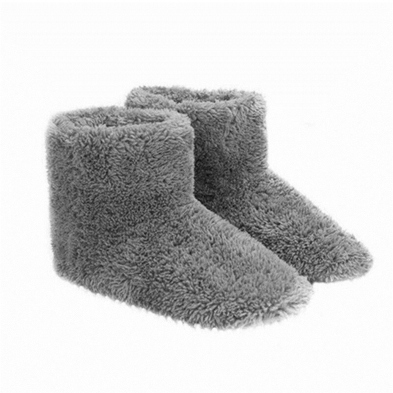Women’s USB-Heated Plush Boot Slippers with Zip Closure — view 2