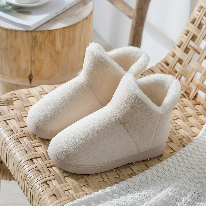 Women’s Plush-Lined Ankle-High Boot Slippers — view 3