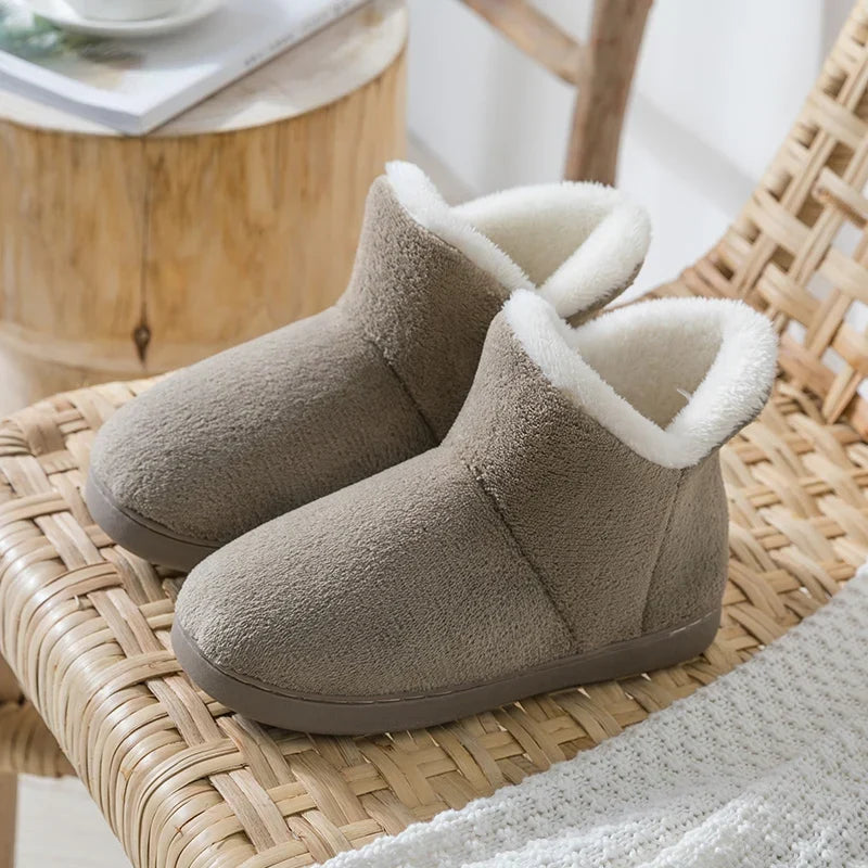 Women’s Plush-Lined Ankle-High Boot Slippers — view 5