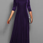 Women’s Long-Sleeve Velvet Maxi Dress — view 3