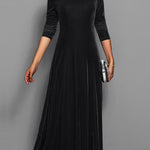 Women’s Long-Sleeve Velvet Maxi Dress — view 4