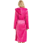 Long Hooded Fleece Dressing Gown with Side Pockets — view 11