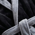 Men’s Hooded Kimono Dressing Gown with Contrast Trim — view 3
