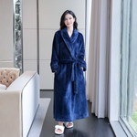 Plush Hooded Robe with Belt and Pockets — view 6