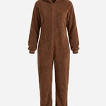 Women’s Hooded Fleece Onesie with Full-Length Zip — view 4