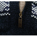 Men’s Nordic-Motif Zip-Front Fleece-Lined Cardigan — view 2