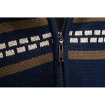 Fair Isle Zip-Up Cardigan with Stand Collar — view 3