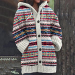 Women’s Fair Isle Hooded Longline Cardigan — view 1