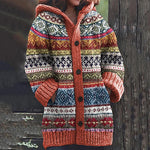 Women’s Fair Isle Hooded Longline Cardigan — view 4