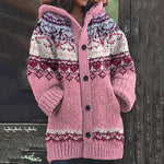 Women’s Fair Isle Hooded Longline Cardigan — view 5