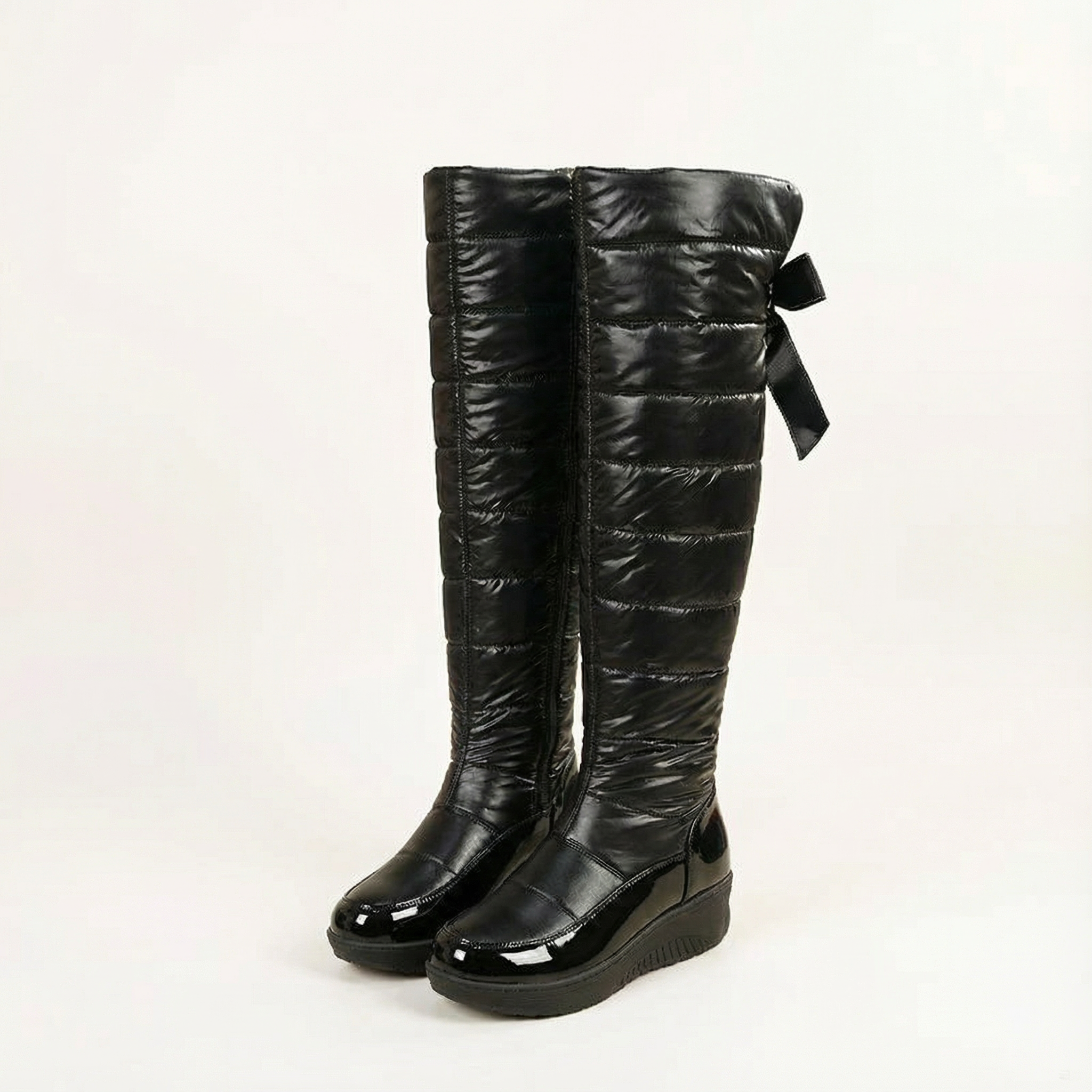 Women’s Quilted Over-the-Knee Boots with Fleece Lining — view 12